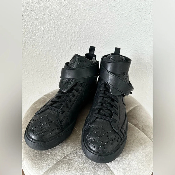 Nike Blazer Twist Mid Trainers Leather Black Size 7 - Picture 7 of 10